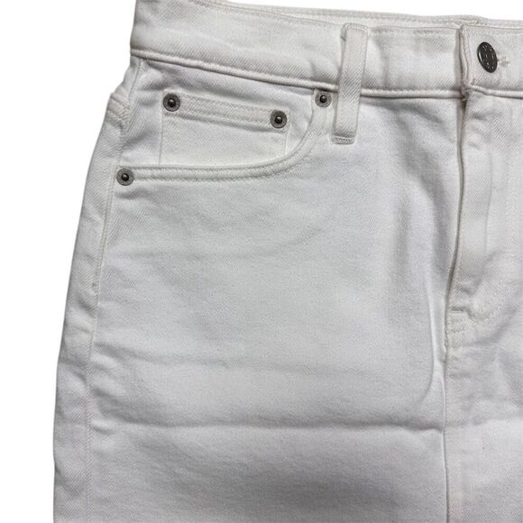 NWOT J. Crew Factory Women's White Denim A-Line Mini Skirt Size 2 Casual - Picture 2 of 7
